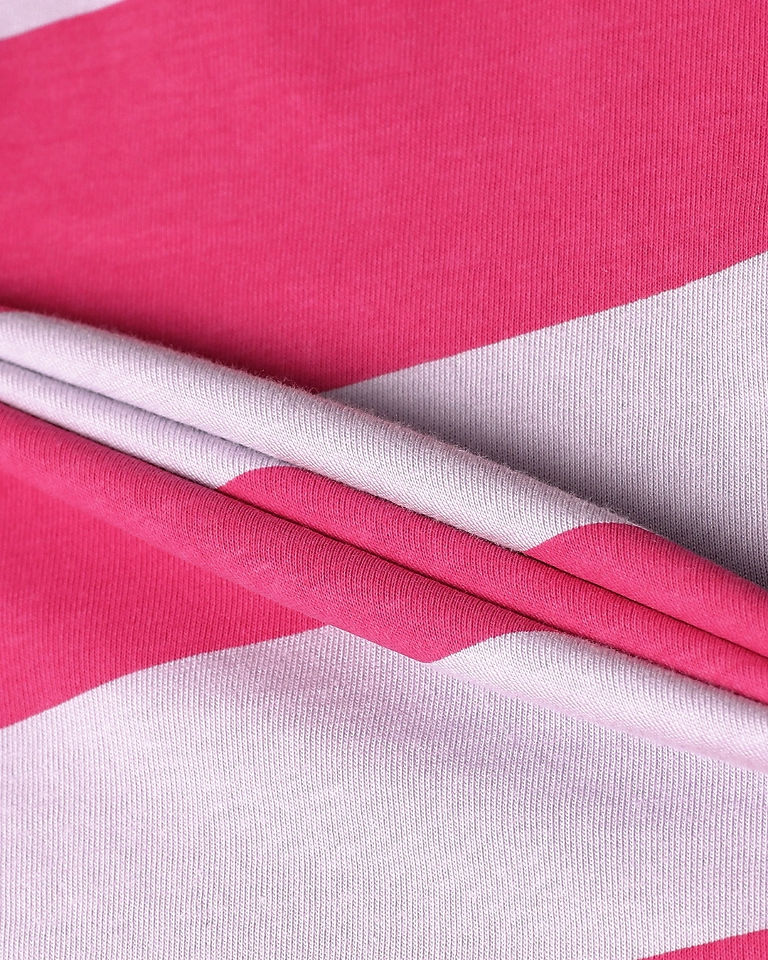 Women's Pink & White Striped Polo T-shirt - Image 8